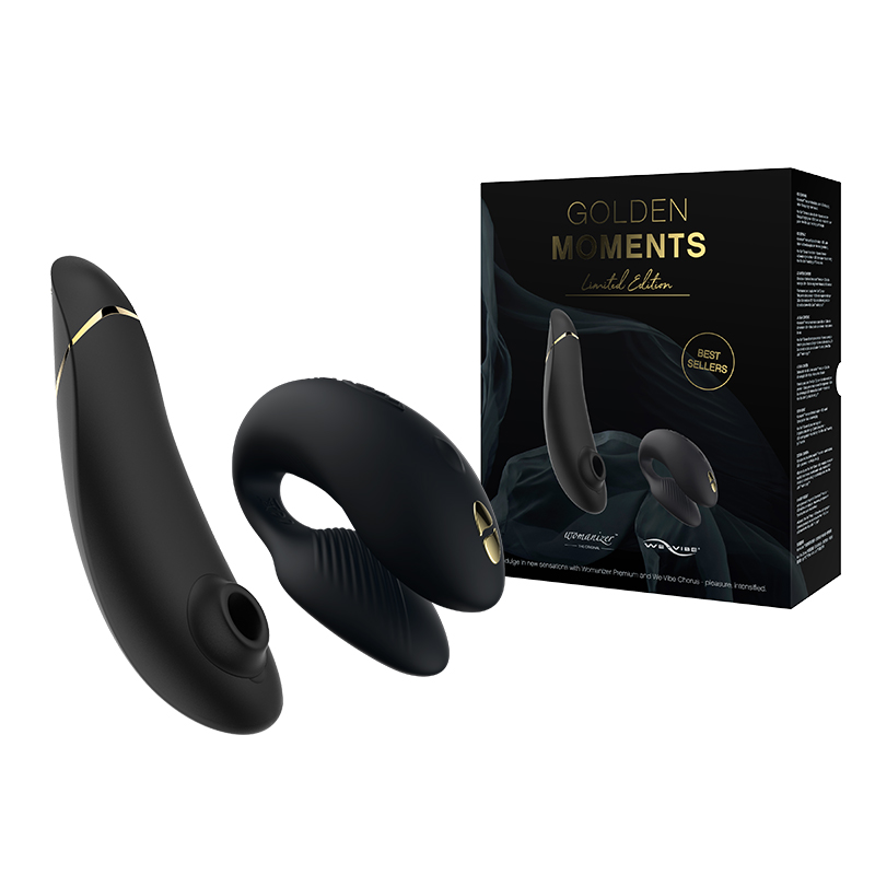 We-Vibe x Womanizer Golden Moments Premium Set (Chorus & Womanizer) Black